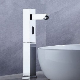 Touchless Smart Basin Faucet With Infrared Sensor For Bathroom Gold/Chrome