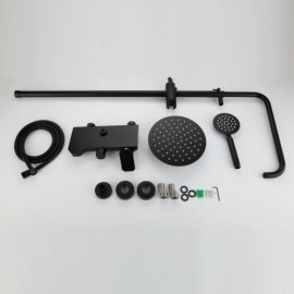 Black Stainless Steel Shower Faucet With Faucet For Bathroom