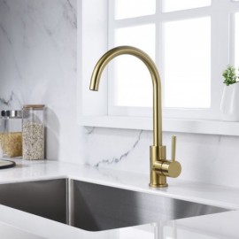 Classic Kitchen Mixer With Brushed Gold Finish