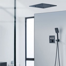 Thermostatic Black Shower Faucet Model Without/With Led