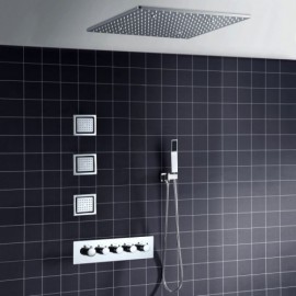 Modern Thermostatic Led Shower Faucet Recessed Style