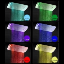 Multifunctional Led Thermostatic Shower Faucet For Bathroom 2 Handles 3 Holes