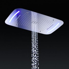 Multifunctional Led Thermostatic Shower Faucet For Bathroom 2 Handles 3 Holes