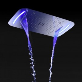 Multifunctional Led Thermostatic Shower Faucet For Bathroom 2 Handles 3 Holes