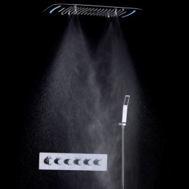 Thermostatic Recessed Shower Faucet For Bathroom Modern Chrome