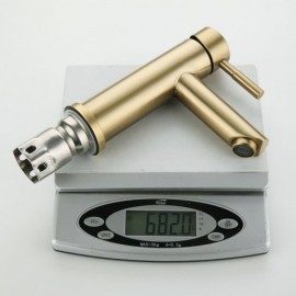Modern Stainless Steel Basin Faucet Brushed Gold For Bathroom