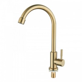 Gold Faucet In Brushed Stainless Steel For Kitchen Cold Water