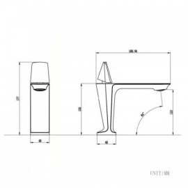 Modern Solid Brass Basin Faucet For Bathroom