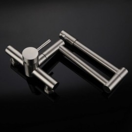 Kitchen Mixer In Brushed Stainless Steel Wall Mounted