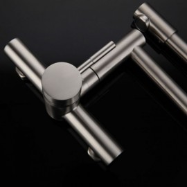 Kitchen Mixer In Brushed Stainless Steel Wall Mounted