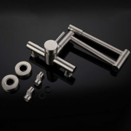 Kitchen Mixer In Brushed Stainless Steel Wall Mounted