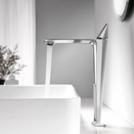 Modern Chrome Copper Basin Faucet For Bathroom
