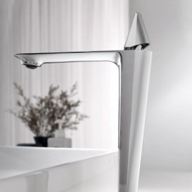 Modern Chrome Copper Basin Faucet For Bathroom