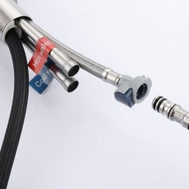 Modern Kitchen Mixer In Brushed Stainless Steel With Removable Nozzle