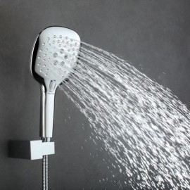 Modern Chrome Liftable Shower Faucet With Faucet Wall Mounting
