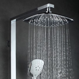 Modern Chrome Liftable Shower Faucet With Faucet Wall Mounting