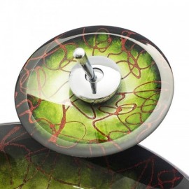 Creative Design Anamorphic Color Striped Tempered Glass Sink For Bathroom