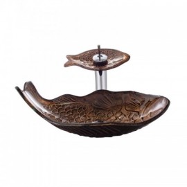 Fish-Shaped Tempered Glass Countertop Washbasin For Bathroom