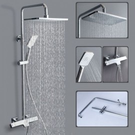 Brass Thermostatic Shower Faucet For Bathroom Black/Chrome