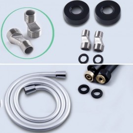 Brass Thermostatic Shower Faucet For Bathroom Black/Chrome