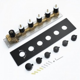 Black Thermostatic Recessed Shower Faucet With 3 Water Jets For Bathroom