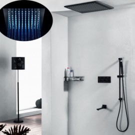 Multi-Choice Recessed Shower Faucet For Bathroom Black/Chrome
