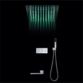 Multi-Choice Recessed Shower Faucet For Bathroom Black/Chrome