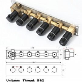 4-Function Concealed Thermostatic Shower Valve Concealed Box Not Included