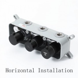 Black Thermostatic Dual Function Shower Valve Concealed Box Included