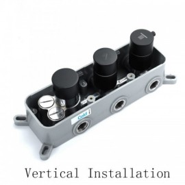 Black Thermostatic Dual Function Shower Valve Concealed Box Included