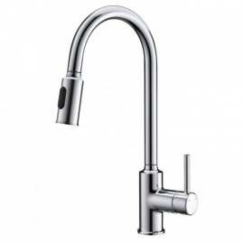 Contemporary Chrome Kitchen Faucet With Removable Nozzle