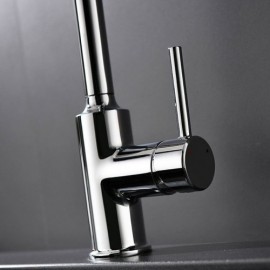Contemporary Chrome Kitchen Faucet With Removable Nozzle