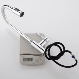 Contemporary Chrome Kitchen Faucet With Removable Nozzle