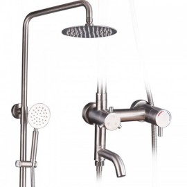 Thermostatic Shower Faucet In Stainless Steel Brushed Finish