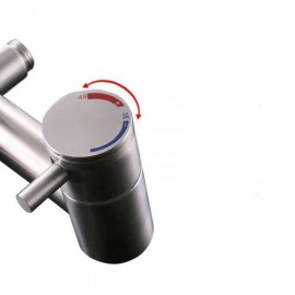 Thermostatic Shower Faucet In Stainless Steel Brushed Finish