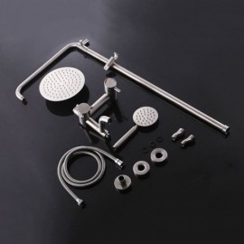 Thermostatic Shower Faucet In Stainless Steel Brushed Finish