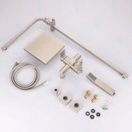 Modern Lifting Shower Faucet With Rotating Faucet For Bathroom Wall Mounting