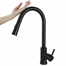 Stainless Steel Kitchen Mixer With Removable Spray And Intelligent Touch Switch