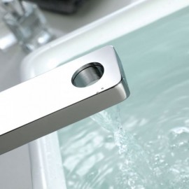 Solid Brass Waterfall Basin Faucet For Bathroom