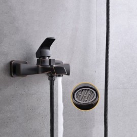 Modern Thermostatic Bathroom Shower Faucet Orb/Chrome Finish