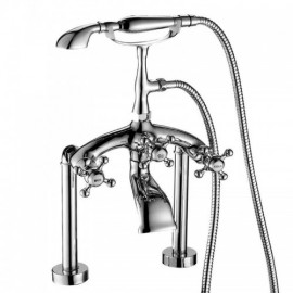 Modern Style 3 Handle Bathtub Faucet With Handshower