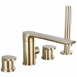Bathtub Faucet With Hand Shower For Bathroom With 2 Handles