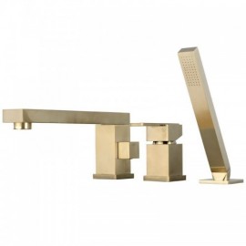 Modern Bathtub Faucet With Hand Shower For Bathroom Black/Gold