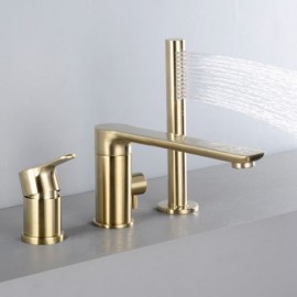 Contemporary Bathtub Faucet With Hand Shower For Bathroom