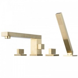Solid Brass Bathtub Faucet With Hand Shower For Bathroom