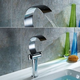 Chrome Waterfall Basin Mixer For Bathroom