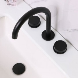 Modern Solid Brass Bathroom Basin Faucet 3 Colors Available