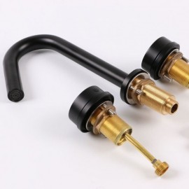 Classic Solid Brass 2 Handle 3 Hole Lavatory Faucet