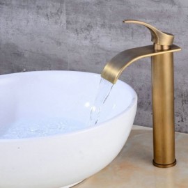 Antique Brass Hot/Cold Faucet For Bathroom