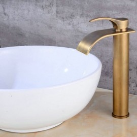 Antique Brass Hot/Cold Faucet For Bathroom